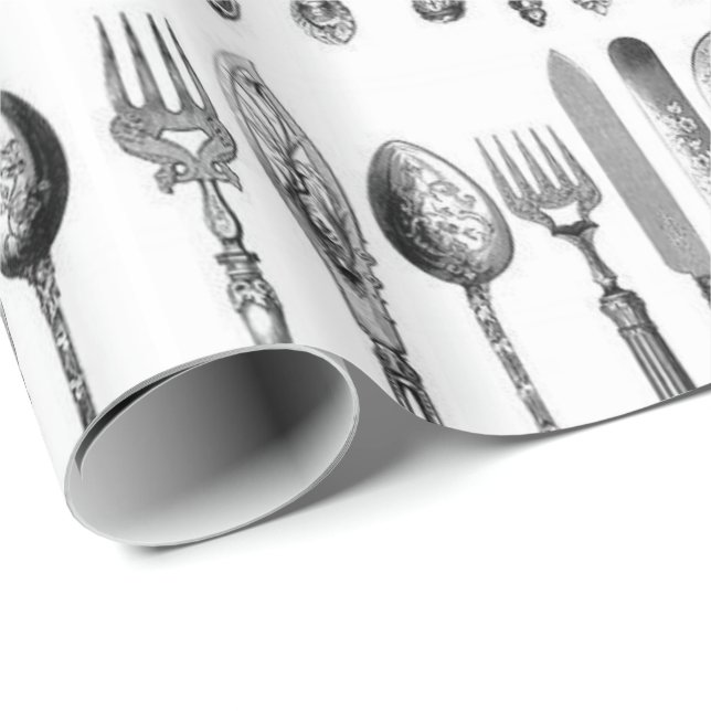 Glossy Wrapping Paper Spoons (Roll Corner)