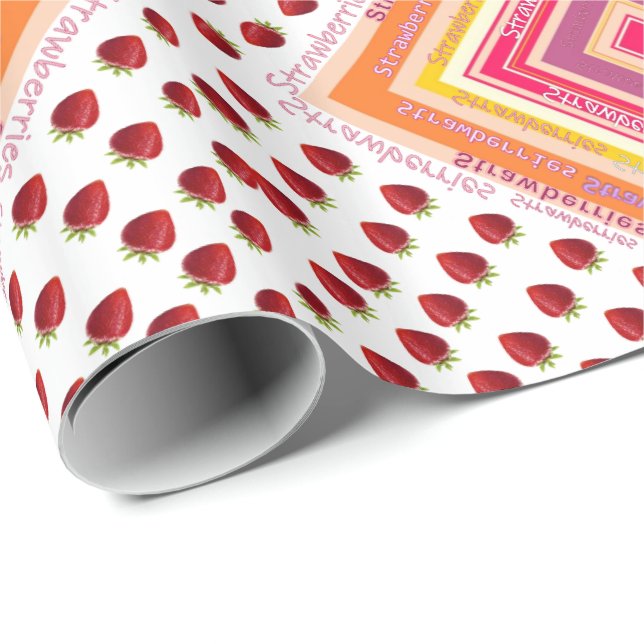 Glossy Wrapping Paper Strawberry (Roll Corner)