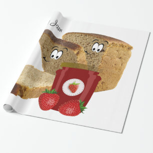 Glossy Wrapping Paper, Strawberry Jam Toast Paper