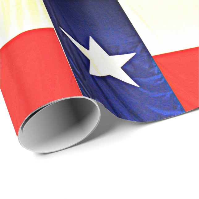 Glossy Wrapping Paper - Texas Flag (Roll Corner)