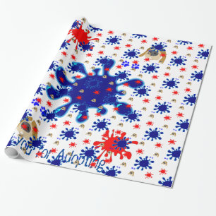 Glossy Wrapping Paper, Thank you for Adopting Dog Wrapping Paper