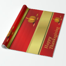 Glossy Wrapping Paper,thanksgiving,colourful+