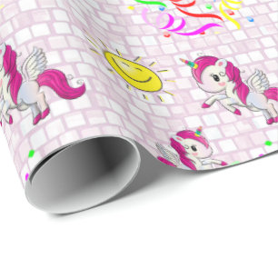 Glossy Wrapping Paper Unicorn