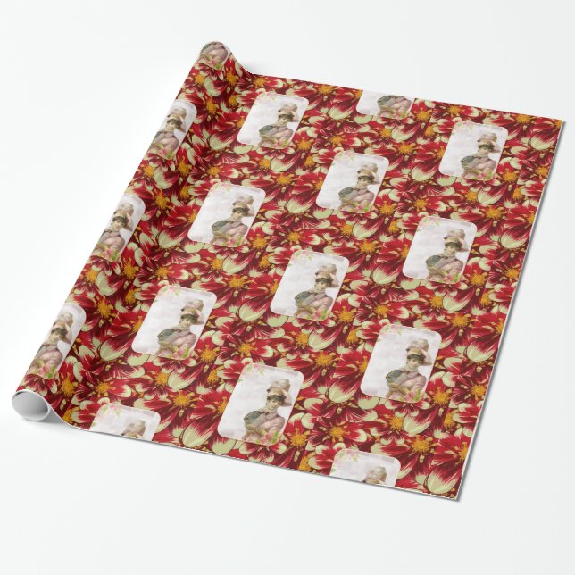 Glossy Wrapping Paper, Victorian Wrapping Paper (Unrolled)