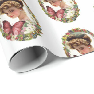Glossy Wrapping Paper Vintage Victorian