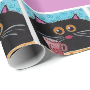 Glossy Wrapping Paper Whimsical Cat