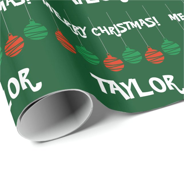 Glossy wrappingpaper with personalised name (Roll Corner)