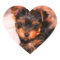 Glossy Yorke Pup Small Heart Sticker