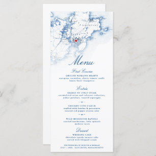 Gloucester Cape Ann Map Elegant Navy Script Menu