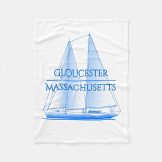 Gloucester Coastal Nautical Sailing Sailor Fleece Blanket