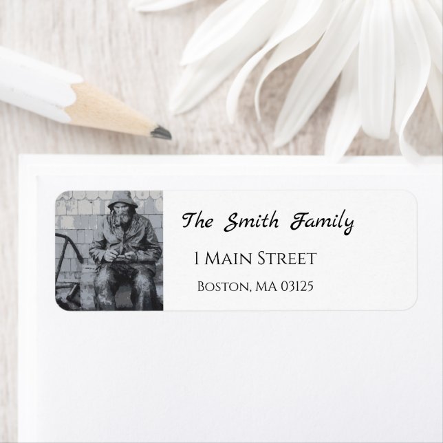 Gloucester Fisherman Mending His Nets Address (Insitu)