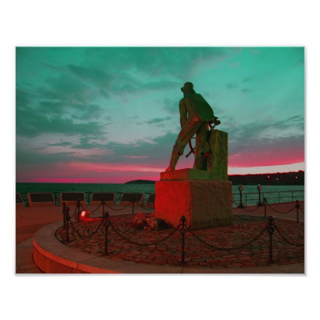 GLOUCESTER FISHERMAN STATUE PHOTO PRINT (Front)