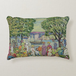 Gloucester Harbour (oil on canvas) Decorative Cushion