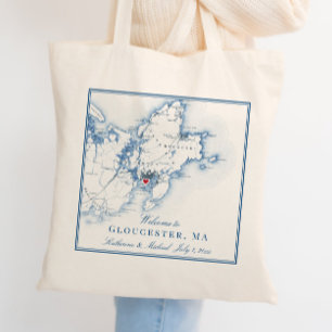 Gloucester, Massachusetts Wedding Welcome Tote Bag