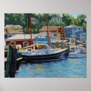 Gloucester Scenic Fishing Boats Poster