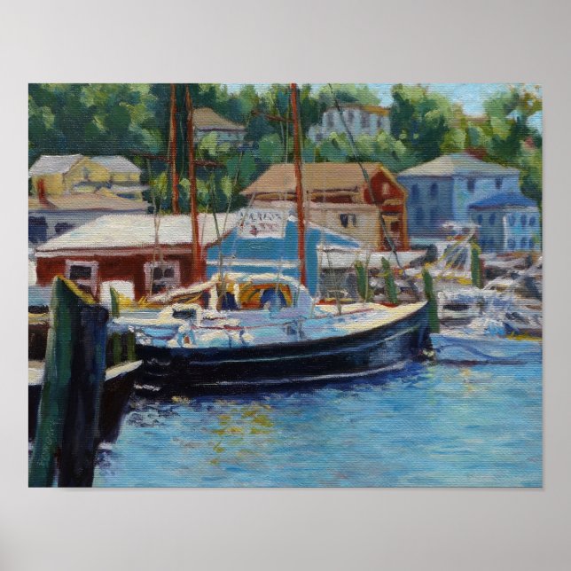 Gloucester Scenic Fishing Boats Poster (Front)