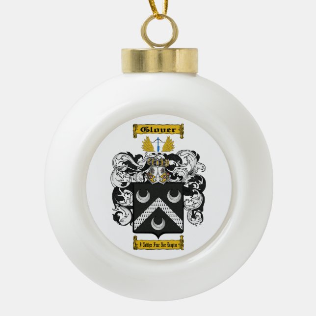 Glover Ceramic Ball Christmas Ornament (Front)