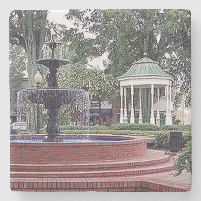 Glover Park Fountain Marietta, Ga. Marble Stone Co Stone Coaster (Front)