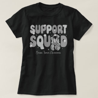 Gloves Brain Tumour Awareness Support Squad T-Shirt