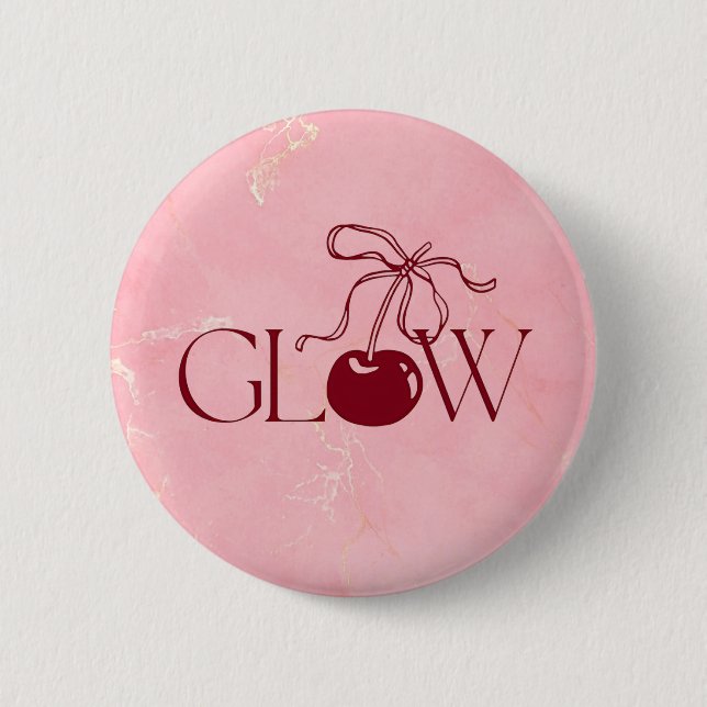 Glow 6 Cm Round Badge (Front)