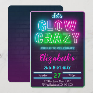 Glow Birthday Invitation