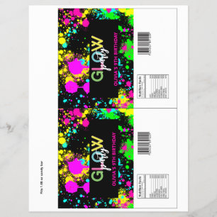 Glow birthday party flyer