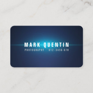 Glow Burst Dark Photography Business Card