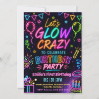 Glow Crazy Girl Birthday