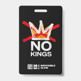 GLOW DEMOCRACY INFO CARD  ID BADGE