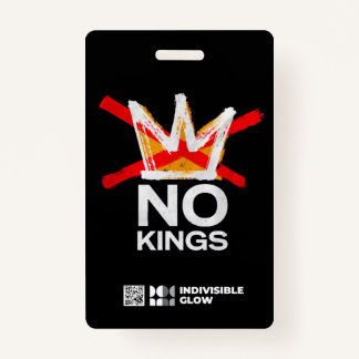 GLOW DEMOCRACY INFO CARD ID BADGE