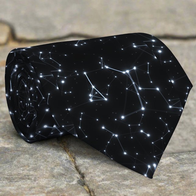 Glow Effect Star Map Constellations Spaceastrology Tie (Creator Uploaded)
