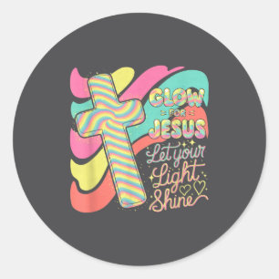 Glow For Jesus Christian Faith Lion God Christiani Classic Round Sticker