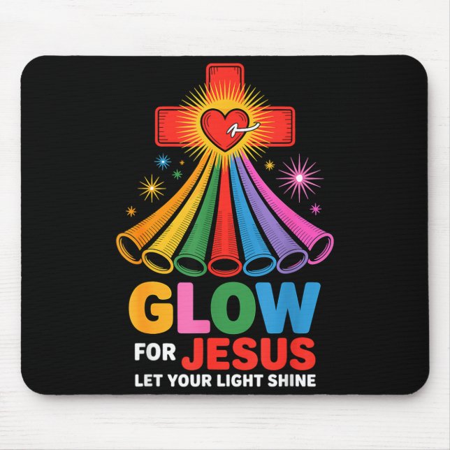Glow For Jesus Christian Faith  Mouse Mat (Front)