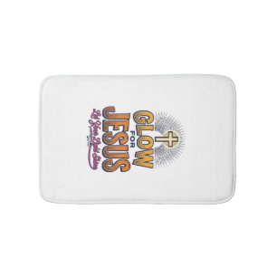 Glow for Jesus Let Your Light Shine Christian Desi Bath Mat