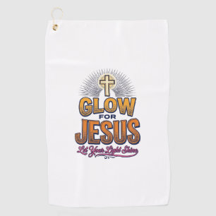 Glow for Jesus Let Your Light Shine Christian Desi Golf Towel