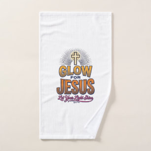 Glow for Jesus Let Your Light Shine Christian Desi Hand Towel
