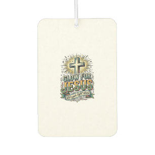 Glow For Jesus Vintage Christian Cross Shirt Car Air Freshener