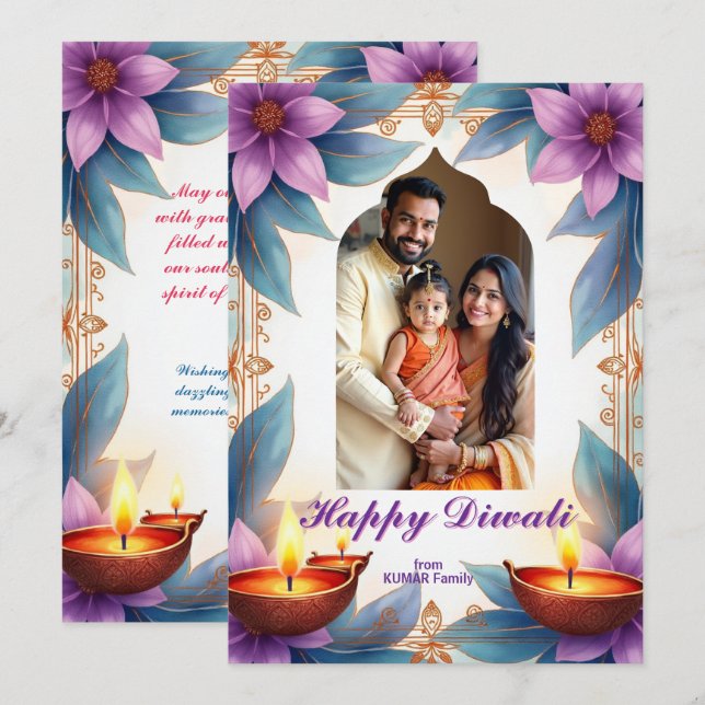 Glow & Gather Diwali Greeting Card (Front/Back)
