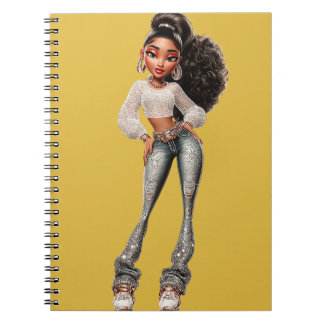 Glow Getter Mustard Spiral Photo Notebook