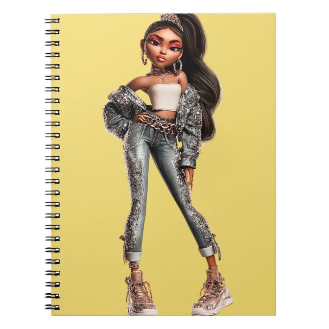 Glow Getter Yellow Spiral Photo Notebook (Front)
