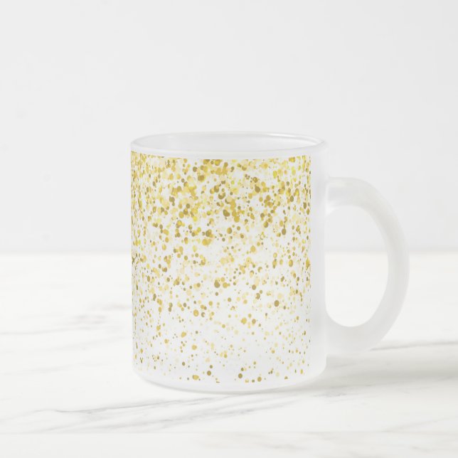 Glow Gradient Pattern 1 Frosted Glass Coffee Mug (Right)