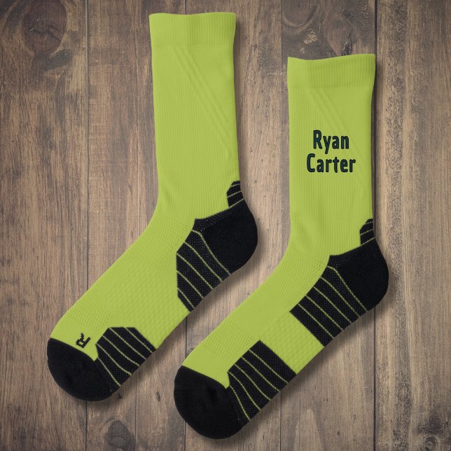 Glow green with your name in dark green socks (Creator Uploaded)