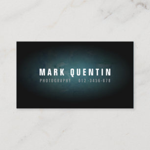 Glow In The Dark Grunge Photography Business Card