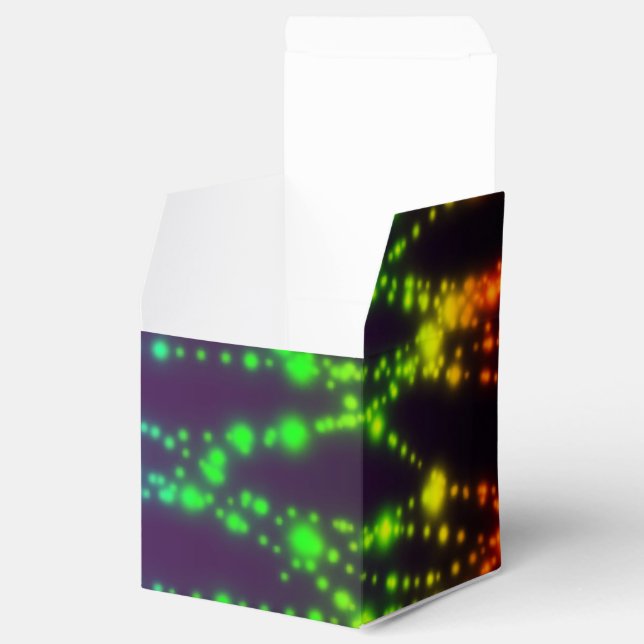 Glow in the Dark Lights Birthday Cube Favour Boxes (Opened)