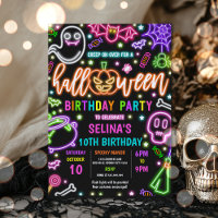 Glow In The Dark Neon Halloween Birthday Party