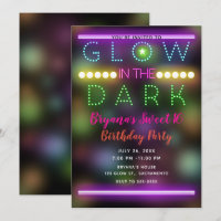 Glow in the Dark Neon Lights Fun Birthday Party
