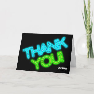 Glow in the Dark Party Thank You Card