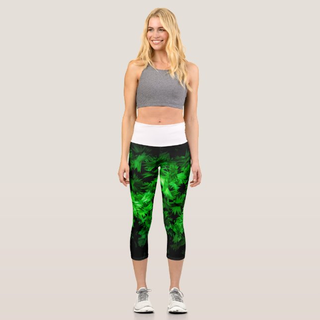 Glow in The Dark Pattern Capri Leggings (Front)