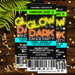 Glow in the Dark Sweet 16 Party Invitation<br><div class="desc">Super fun,  glow in the dark party invitations for your upcoming celebration.</div>