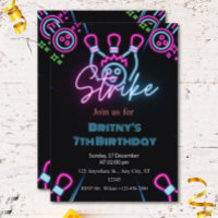 Glow inThe Dark Strike Bowling Birthday Party